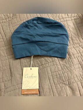 Cardani Headwear Headcover Unlimited Blue Cap NWT Organic Cotton Beanie